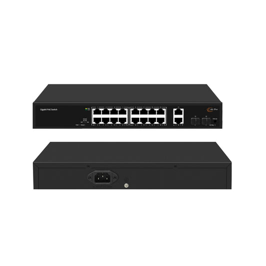 AirPro AP-ESG4016P-2G2FX 16 Ports 1000Mbps PoE 2*1000Mbps+2*1G SFP Uplink Port PoE Switch