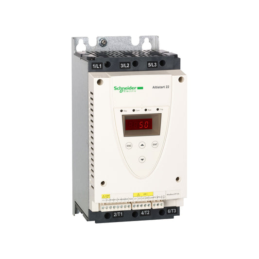 Schneider ATS22D47S6U soft starter for asynchronous motor, Altistart 22, control 110V, 230 to 575V, 15 to 40hp