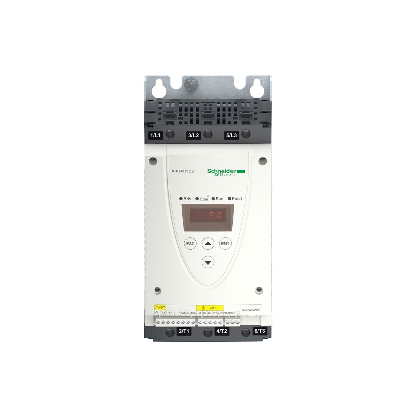 Schneider ATS22D47S6U soft starter for asynchronous motor, Altistart 22, control 110V, 230 to 575V, 15 to 40hp