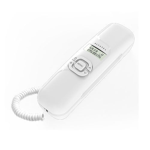 Alcatel T16 Ultra Compact Corded Landline Phone with Caller ID Wall Mounted (White)