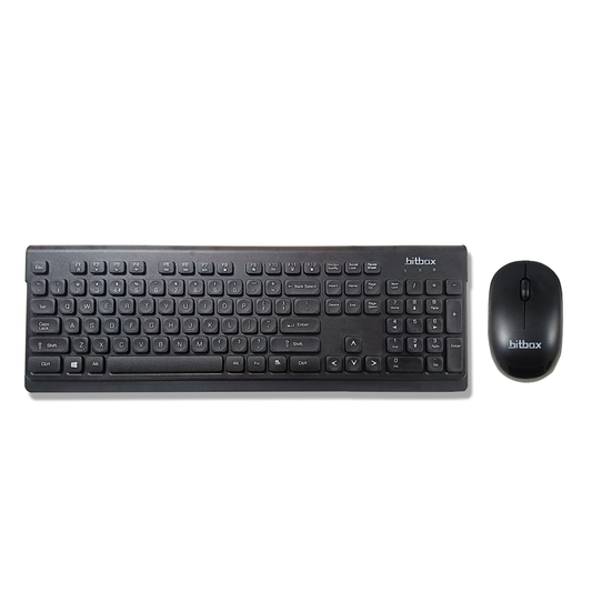 BitBox BBKM05 Wireless Keyboard and Mouse Combo – 12 Shortcut Keys, 6° Adjustable Slope, Optical Sensor Mouse