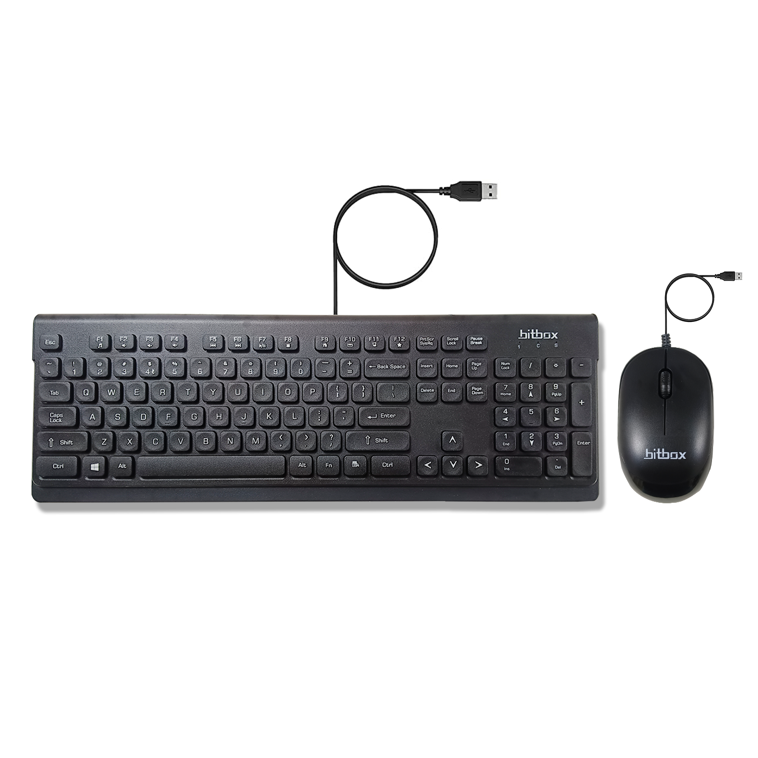 BitBox BBKM03 Wired Keyboard and Mouse Combo with Instant USB Plug-and ...