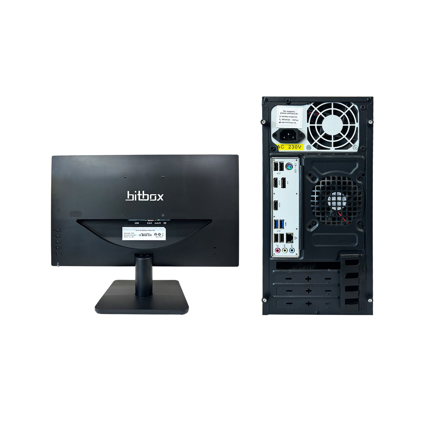 Bitbox Desktop Computer with Monitor(21.5 inchs) Intel i3 12th Gen, Win 11 pro,  8GB RAM , 512 GB SSD with 1-Year Warranty