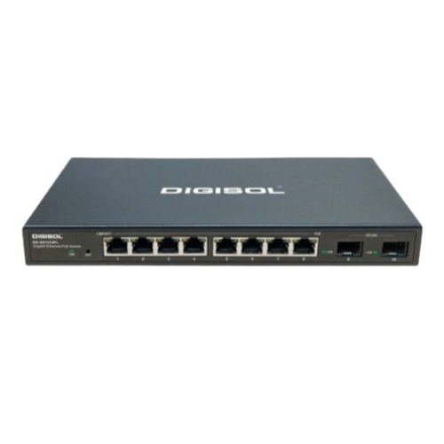 DG-GS1510PL – Digisol 8-Port Gigabit PoE Smart Managed Switch with 2 Giga SFP Ports