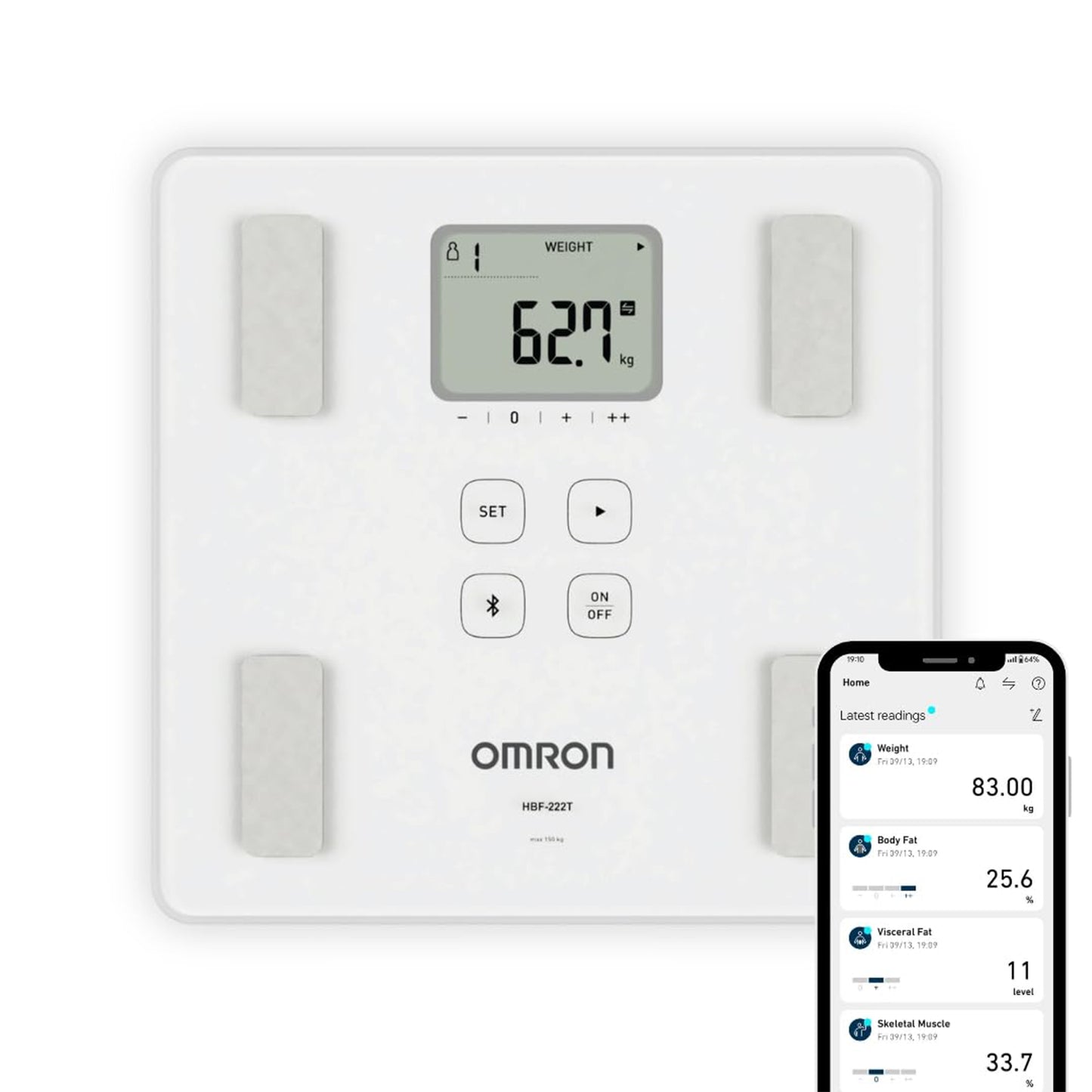 Omron HBF 222T Complete Digital Body Composition Monitor With Bluetooth