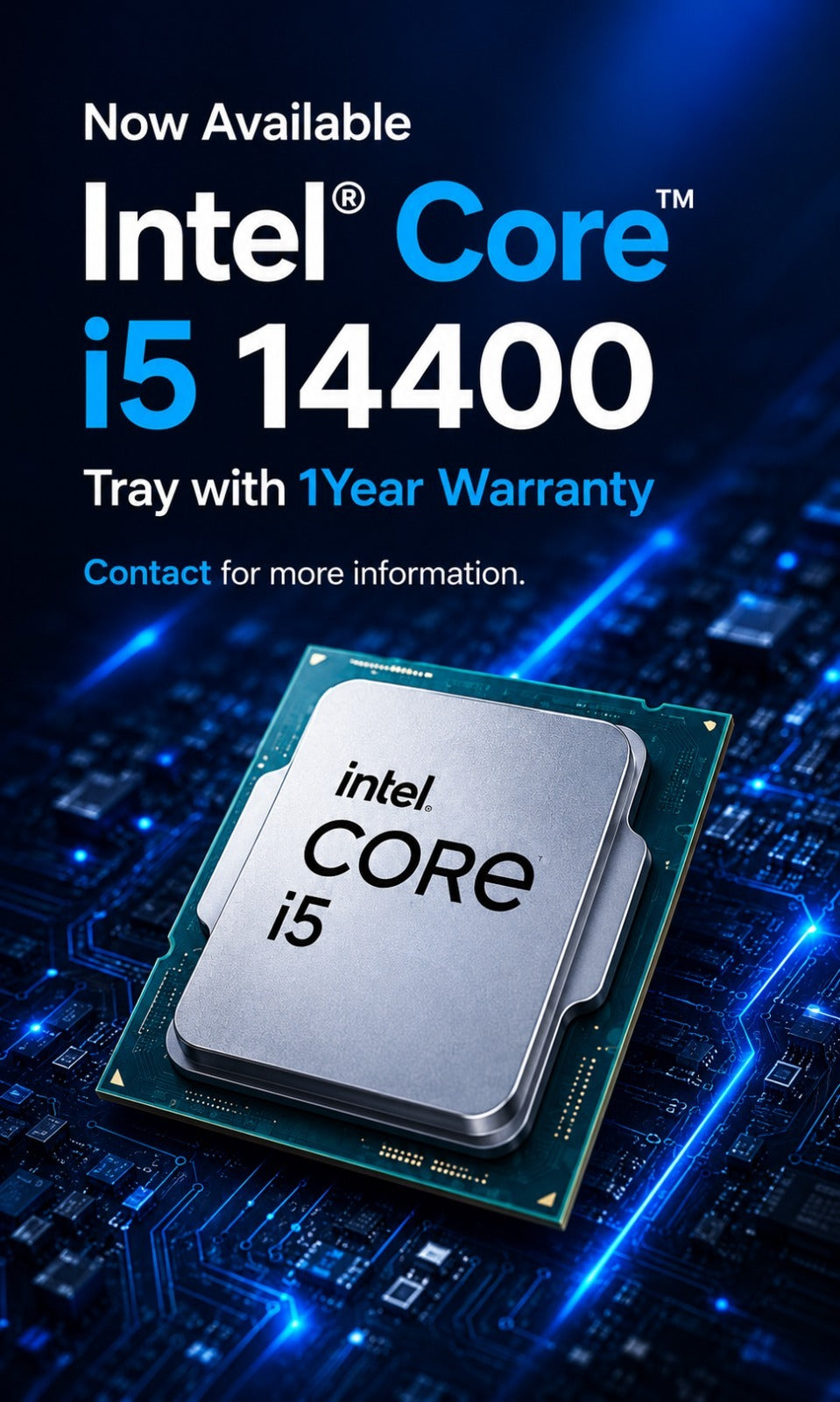 Intel Core i5 14400 Processor (14th gen) with Tray and 1 Year Warranty