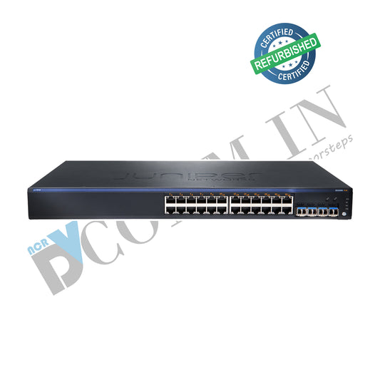 Refurbished Juniper EX2200-24P-4G Ethernet Switch 24-port PoE+ with 4 SFP Uplink Ports