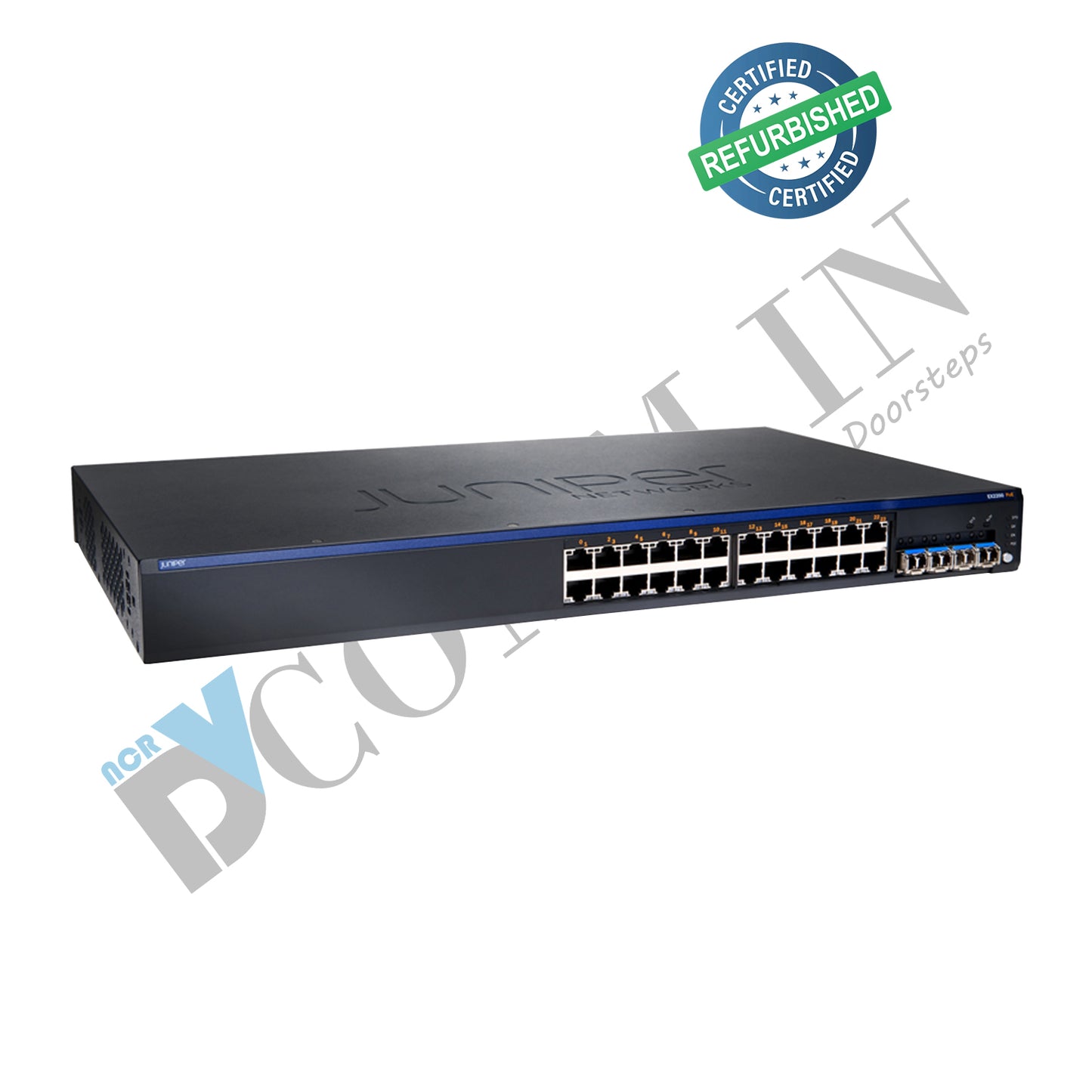 Refurbished Juniper EX2200-24P-4G Ethernet Switch 24-port PoE+ with 4 SFP Uplink Ports