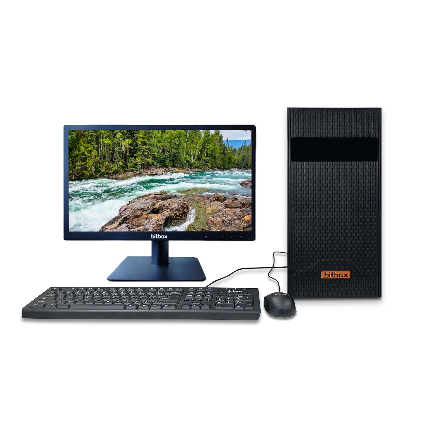 Bitbox Desktop Computer with Monitor(19.5 inchs) Intel i3 12th Gen, Win 11 pro,  16GB RAM , 1 TB SSD with 1-Year Warranty