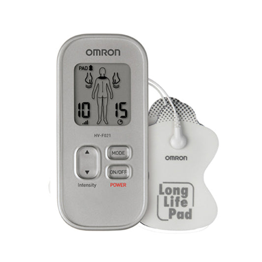 Omron HV-F021 Electronic Nerve Stimulator with Soft, Comfortable Pads Nerve Stimulator Electrotherapy Device