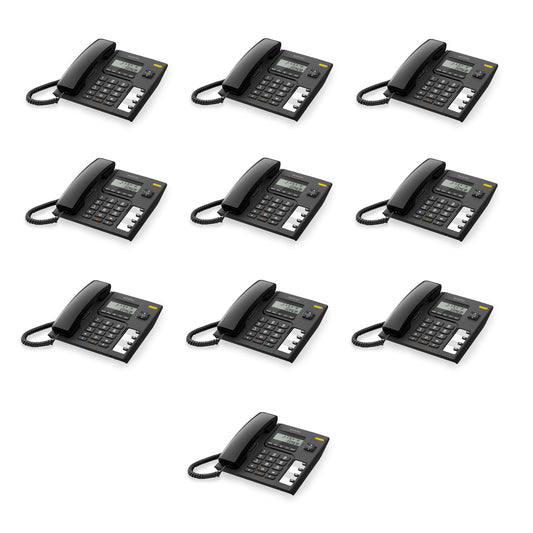 Alcatel T56 Corded Landline Phone With Caller Id And Handsfree Black (Pack Of 10)