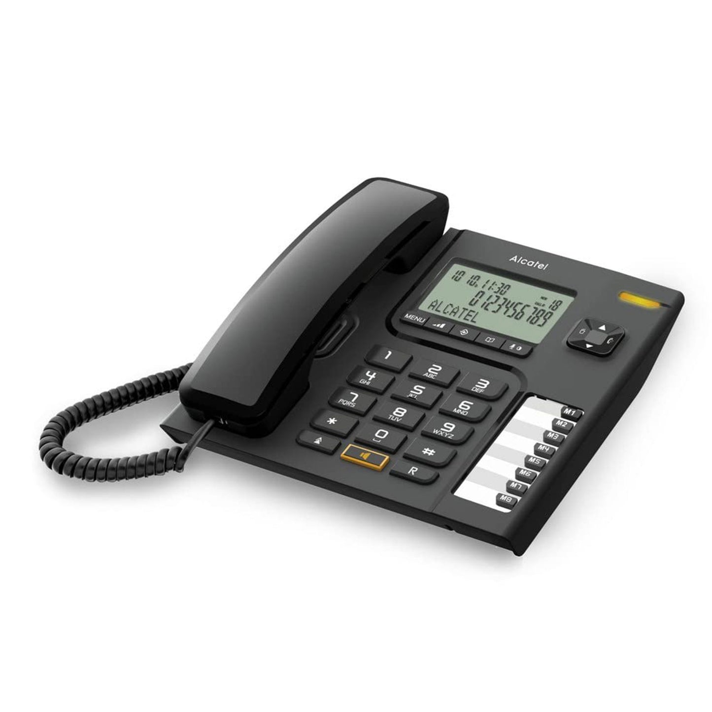 Alcatel T76 Corded Landline Phone with Caller ID and Speakerphone Black (Pack Of 10)