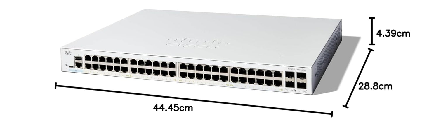 Cisco Catalyst C1300-48T-4G Managed Switch, 48 Port