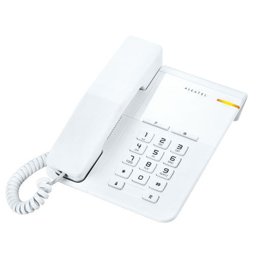 Alcatel T22 Corded landline Phone with Flashing Visual Ringer Indicator (White)