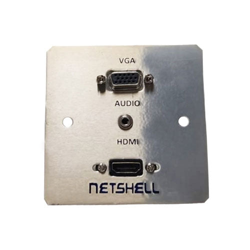 Buy Netshell Audio Video AV Wall Plate with VGA (F) One Audio Sterio ...